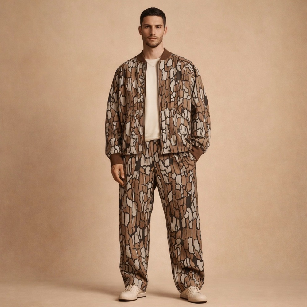 Camo Brown and Tan Military Jacket